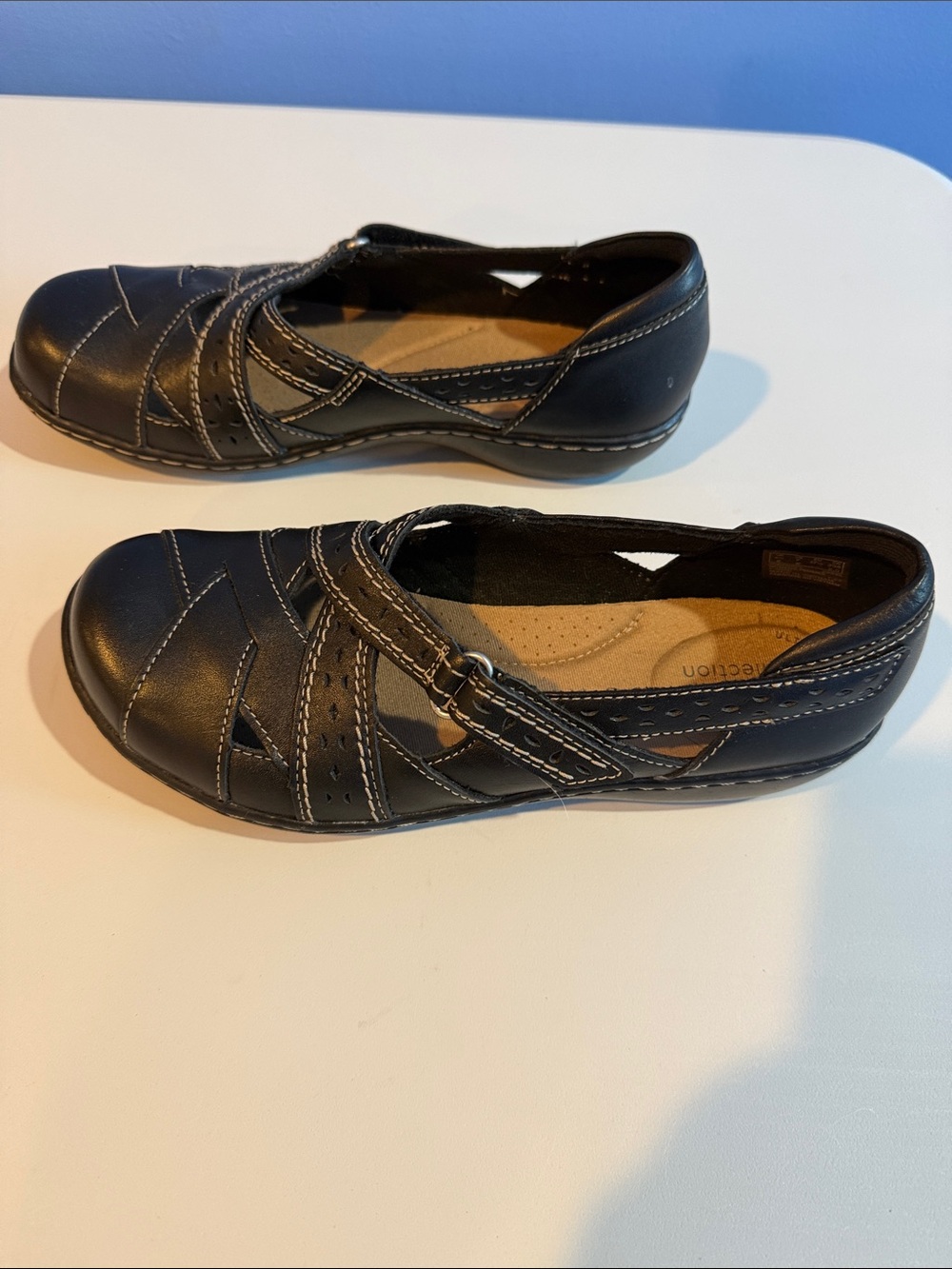 Clarks Ashland Spin Q Black Mary Jane Loafers Women’s 7
